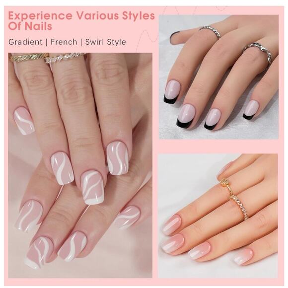 Jofay Fashion 576pcs Press-On Nails Set | Short Acrylic Reusable  Nails w/ Glue - Picture 8 of 11